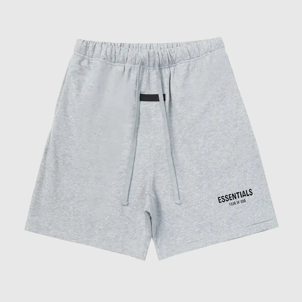 Essentials Dark Heather Oatmeal Fleece Shorts – Fear of God