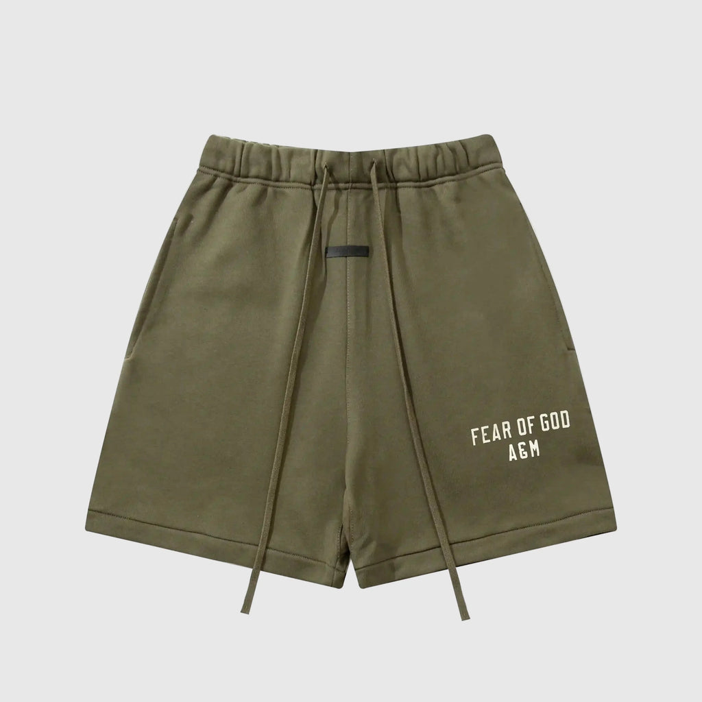 Essentials Hemlock Green Relaxed Fit Fleece Shorts – Fear of God