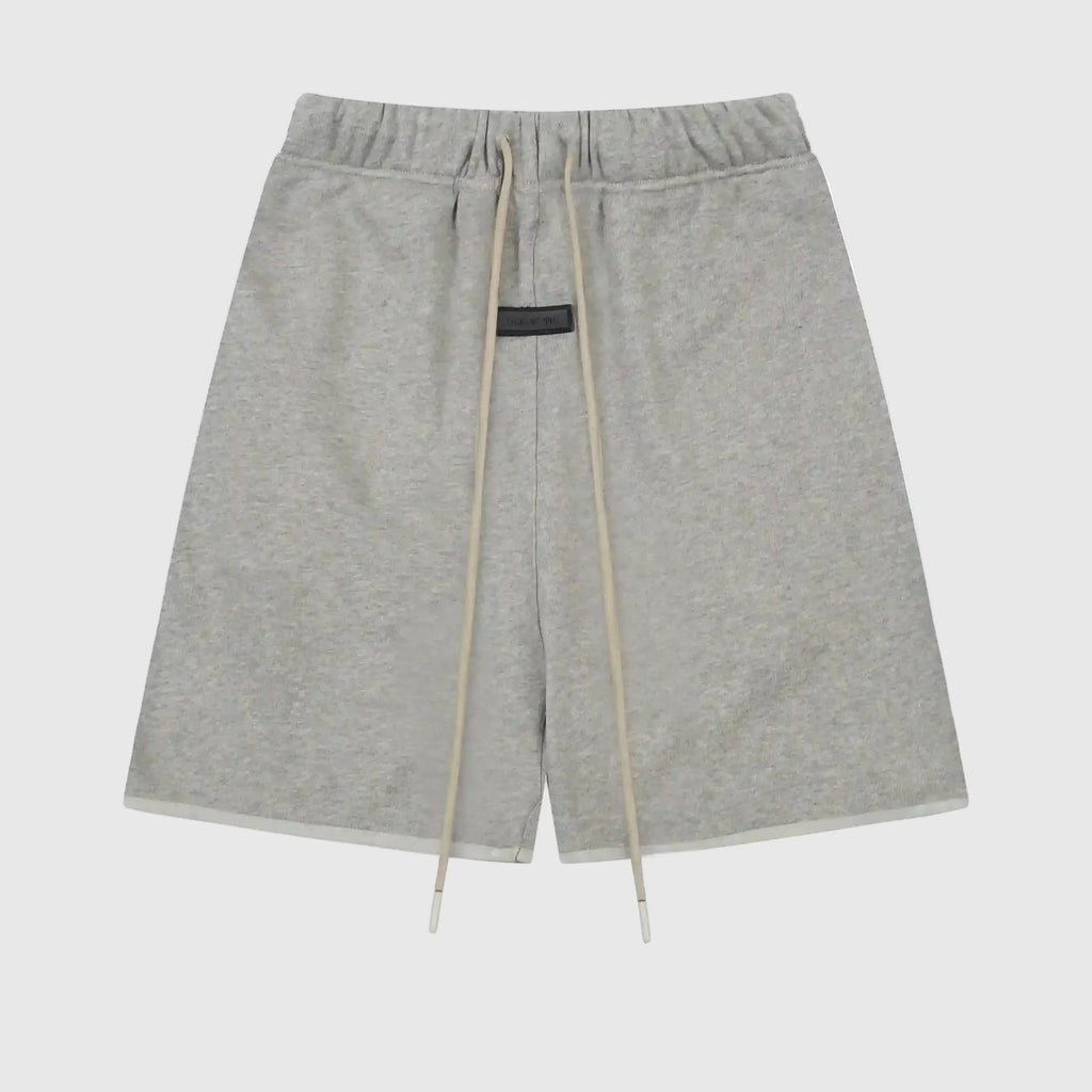 Essentials Dark Heather Oatmeal Relaxed Fit Fleece Shorts – Fear of God