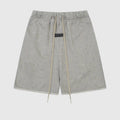 Essentials Dark Heather Oatmeal Relaxed Fit Fleece Shorts – Fear of God