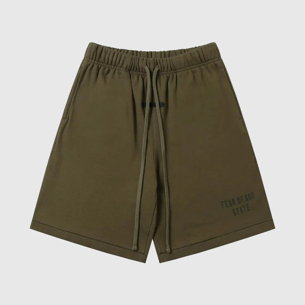 Essentials Woodland Earth Tone Fleece Shorts – Fear of God