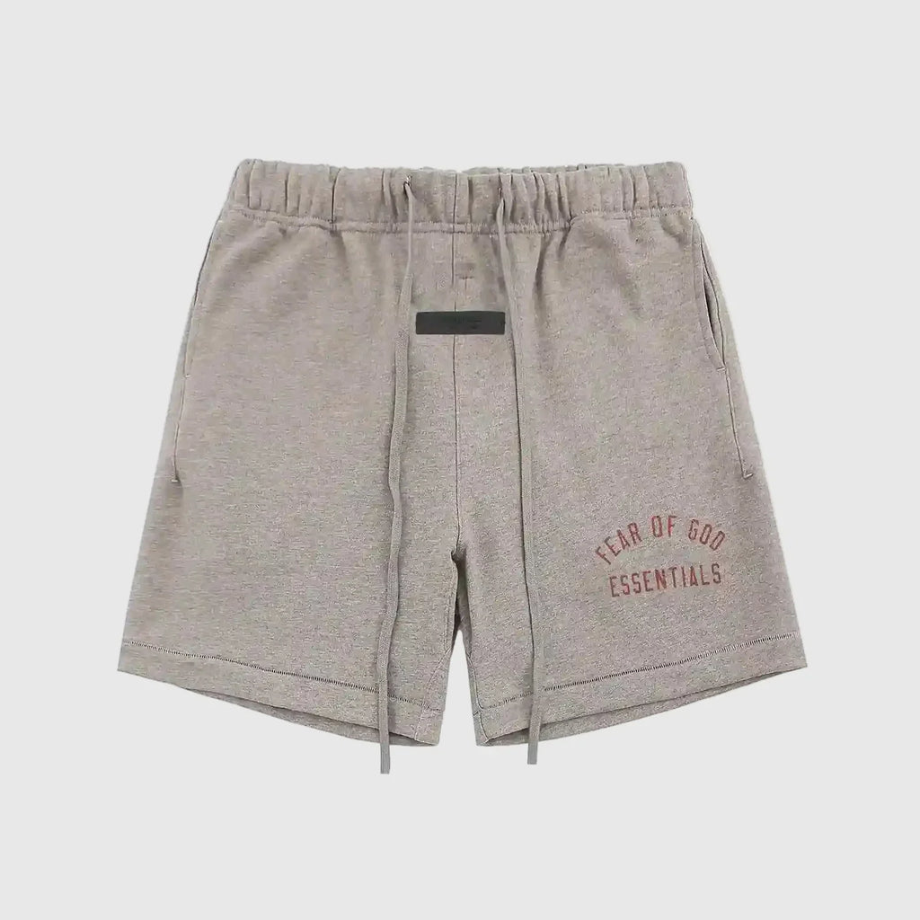 Essentials Dark Heather Oatmeal Casual Fleece Shorts – Fear of God