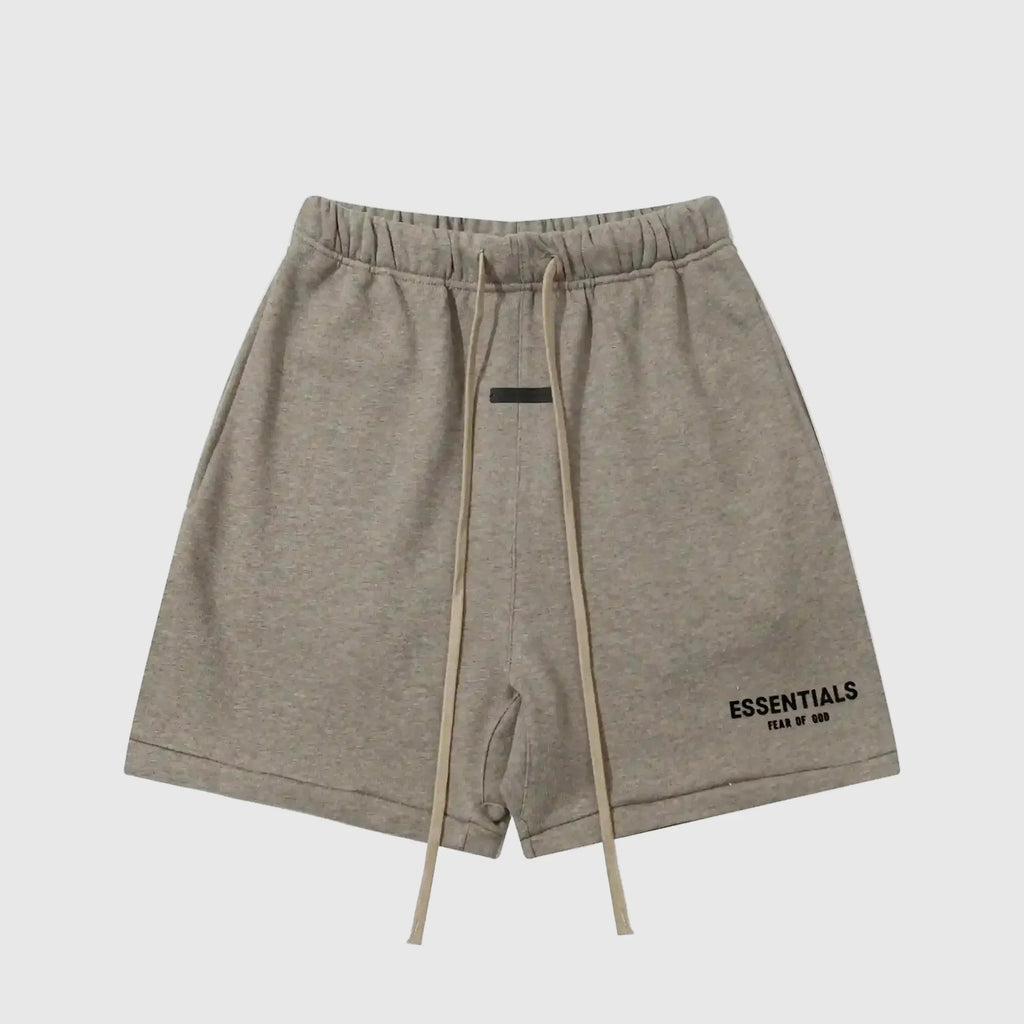 Fear of God Essentials Almond Frost Shorts – Soft Neutrals in Fleece Comfort