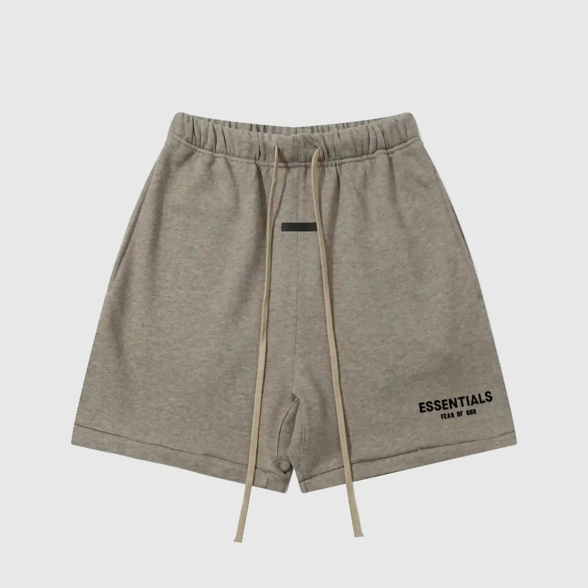Fear of God Essentials Almond Frost Shorts – Soft Neutrals in Fleece Comfort