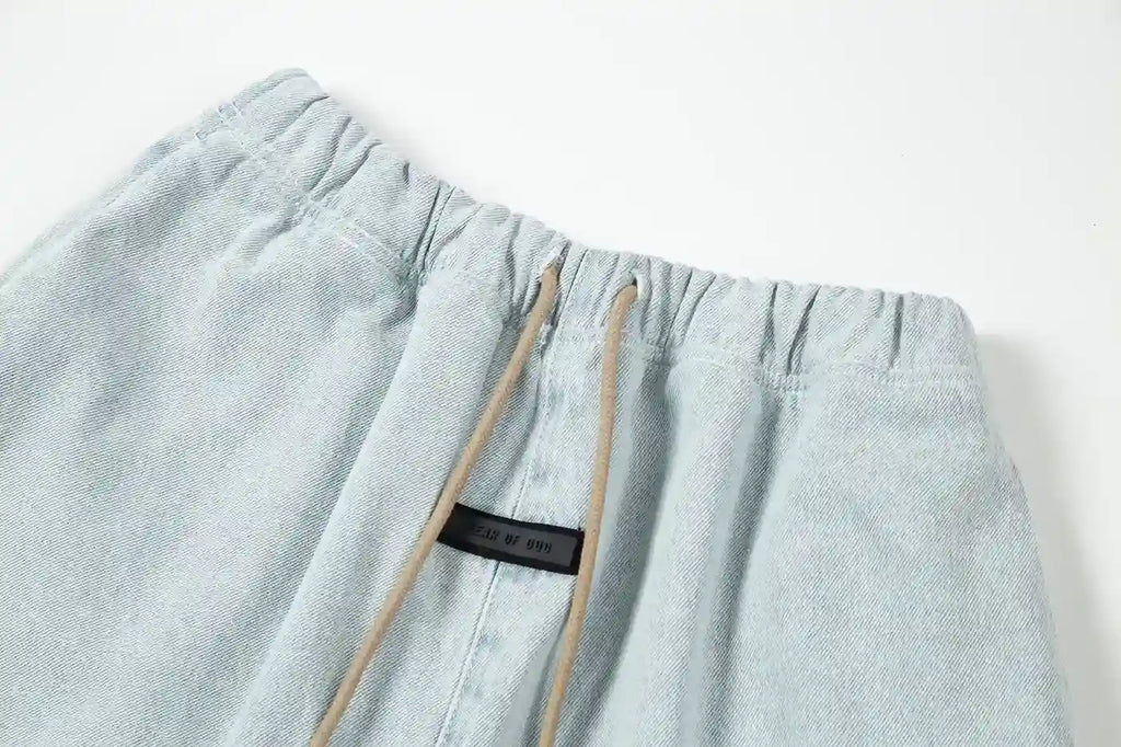 Essentials Denim Blue Vintage Fleece Shorts – Fear of God
