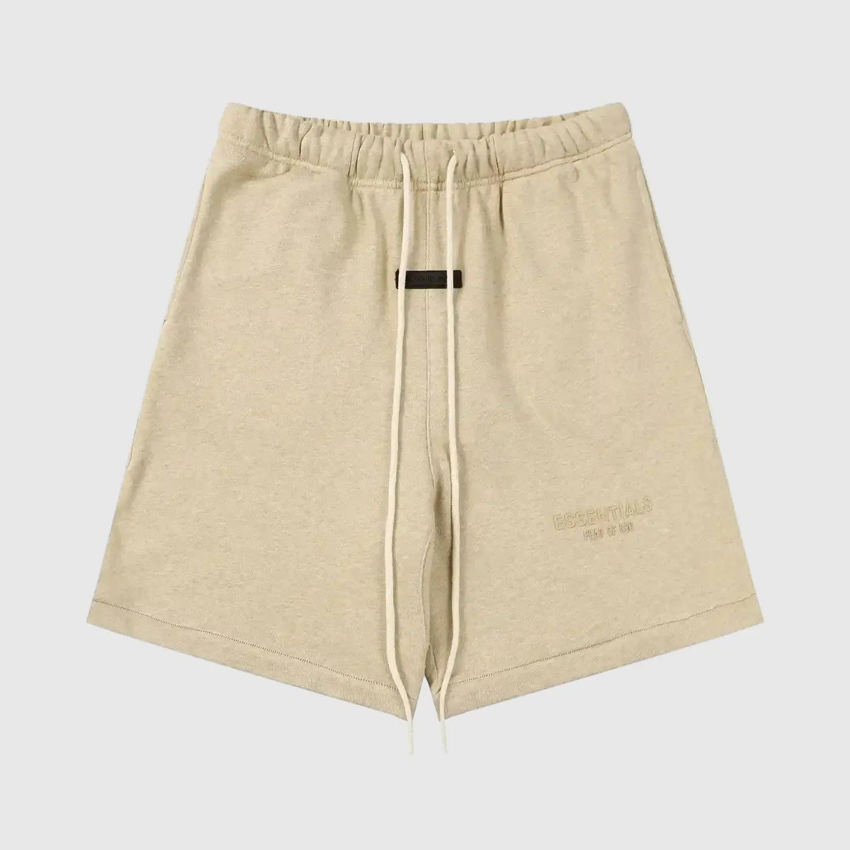 Essentials Calm Shell Beige Fleece Shorts – Fear of God